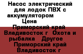 Насос электрический для лодок ПВХ с аккумулятором GP-80B › Цена ­ 9 000 - Приморский край, Владивосток г. Охота и рыбалка » Другое   . Приморский край,Владивосток г.